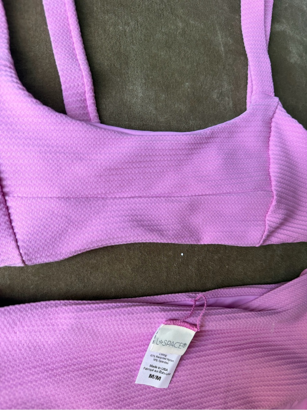 l*space Lilac Textured Bikini Set Top & Bottom - Picture 4 of 4
